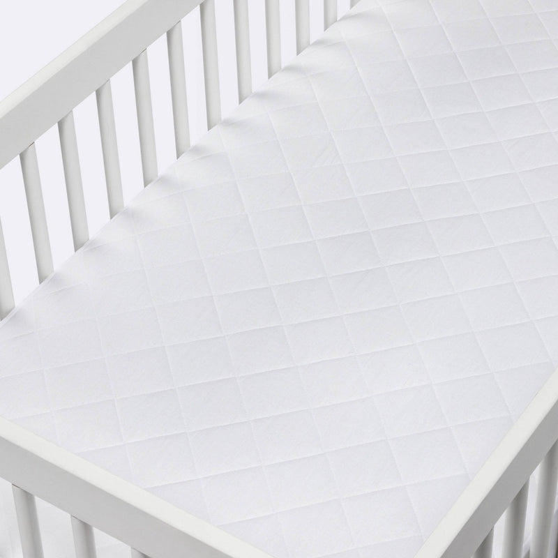 Waterproof Fitted Crib and Toddler Mattress Pad Cover - Cloud Island White