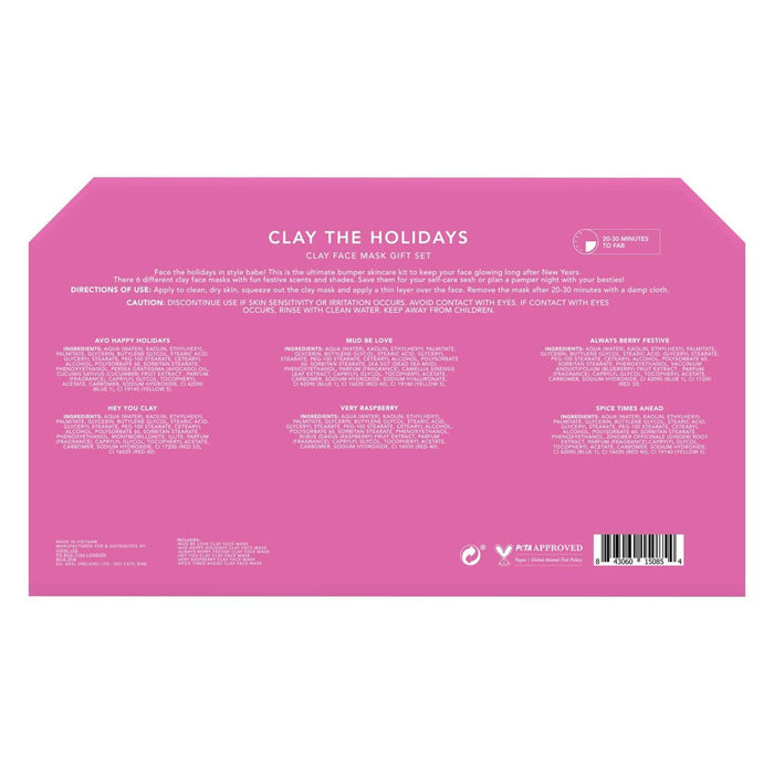 Holler and Glow Clay The Holidays Clay Masking Gift Set - 6pc