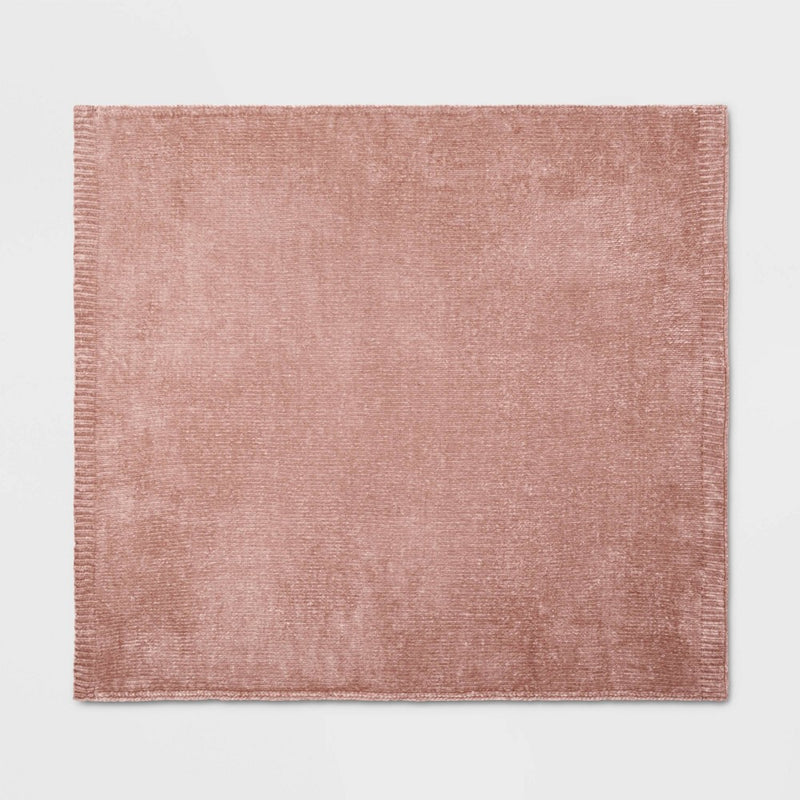 50"x60" Shiny Chenille Throw Blanket Blush - Threshold