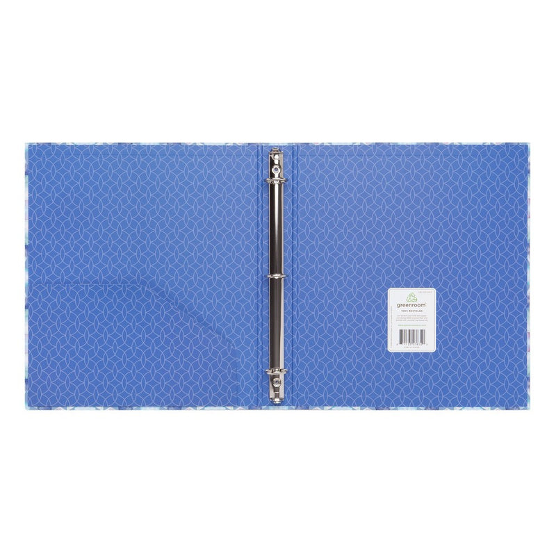1" Ring Binder Mirror Geo Blue - greenroom