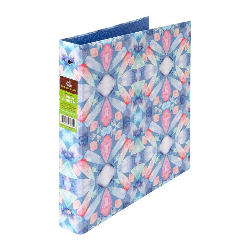 1" Ring Binder Mirror Geo Blue - greenroom