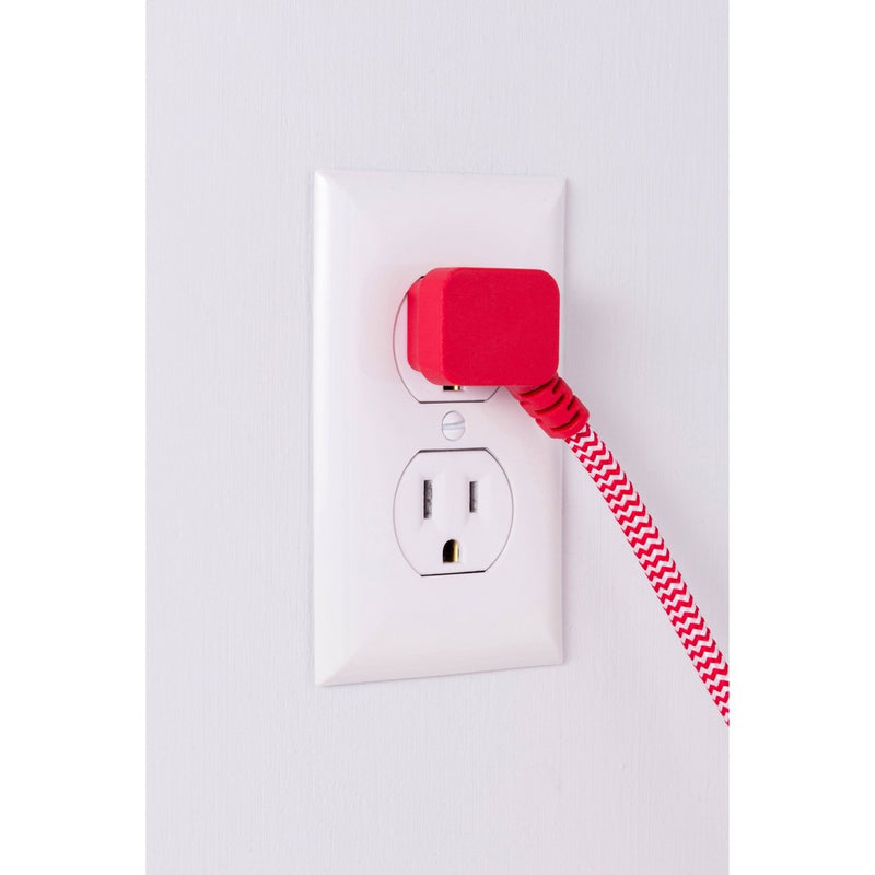 Philips 8' 3-Outlet Polarized Extension Cord Indoor Red/White