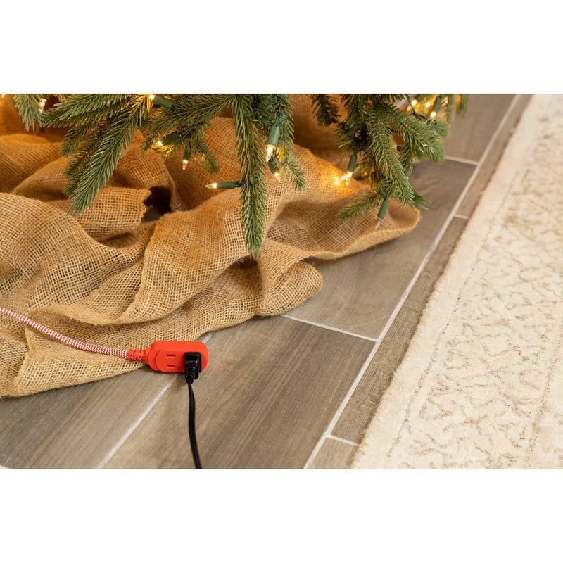 Philips 8' 3-Outlet Polarized Extension Cord Indoor Red/White
