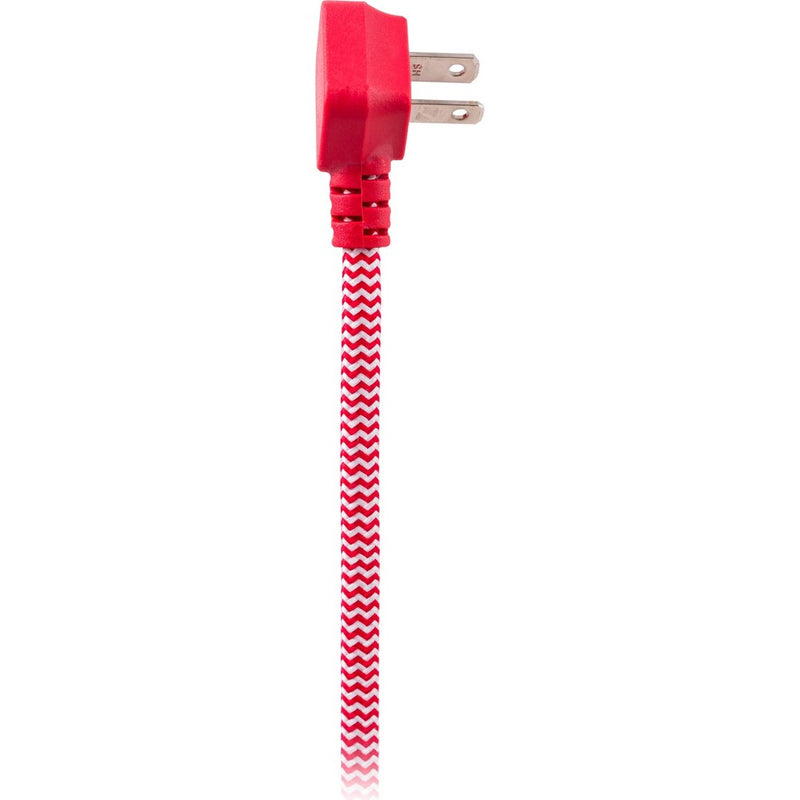 Philips 8' 3-Outlet Polarized Extension Cord Indoor Red/White
