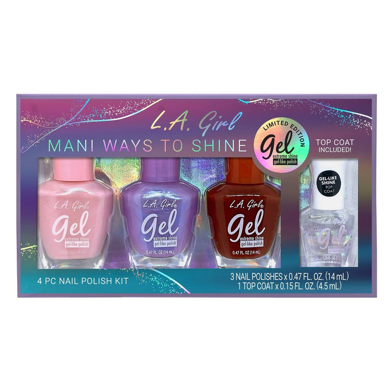 L.A. Girl Gel Like Nail Polish Gift Set - Ways to Shine - 4pc