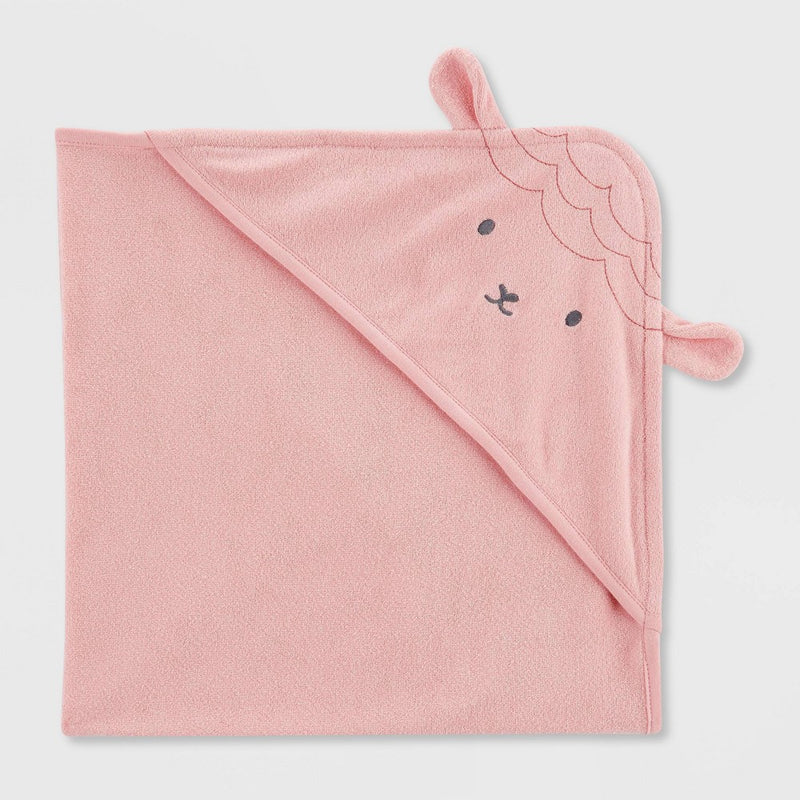 Carter's Just One You Baby Girls' Sheep Hooded Bath Towel - Pink