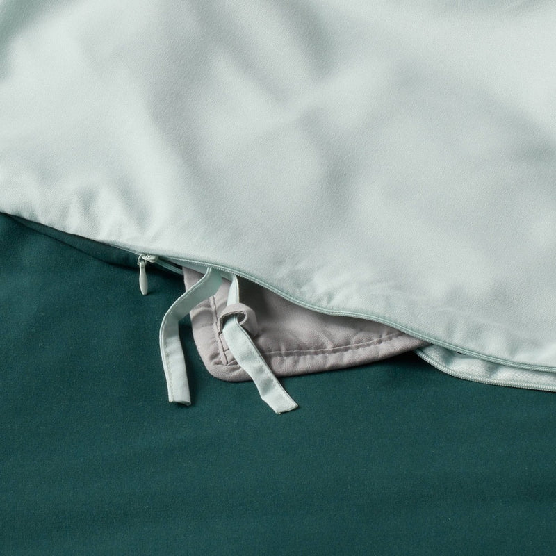72"x48" Reversible Microfiber Cover for Weighted Blanket Mint/Dark Green - Room Essentials