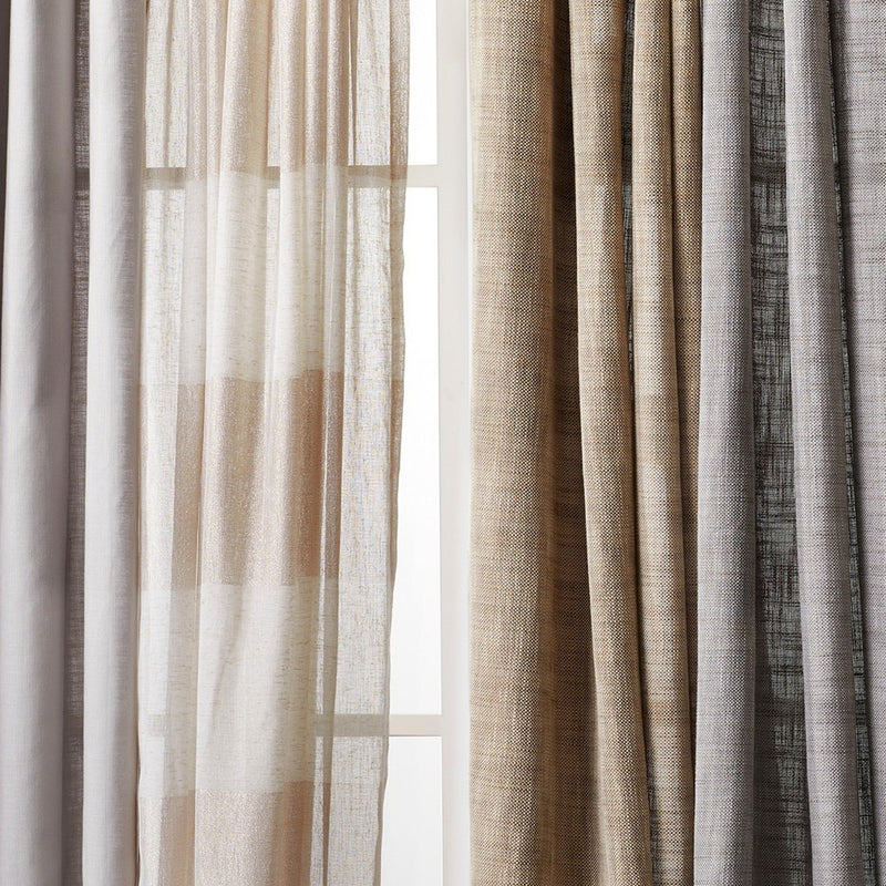1pc 54"x84" Light Filtering Textured Weave Window Curtain Panel Brown - Threshold