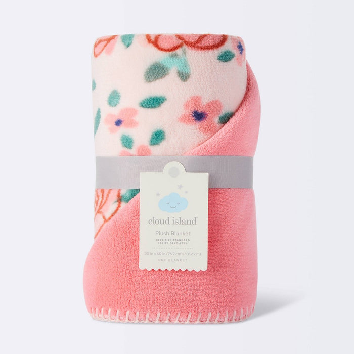 Plush Baby Blanket - Floral Blooms - Cloud Island