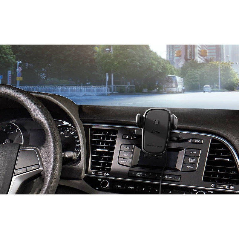 iOttie Easy One Touch Wireless 2 Air Vent/CD with 10W Qi Wireless Charging Mount - Black