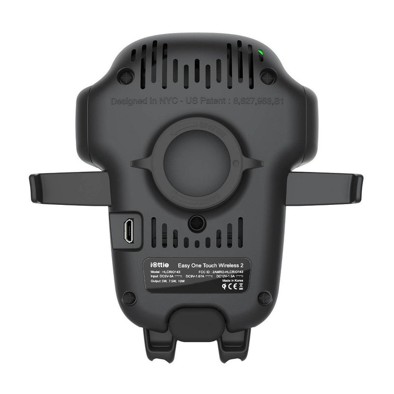 iOttie Easy One Touch Wireless 2 Air Vent/CD with 10W Qi Wireless Charging Mount - Black