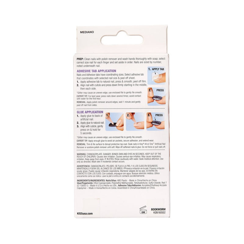 KISS Products Gel Fake Nails - Bookworm - 32ct