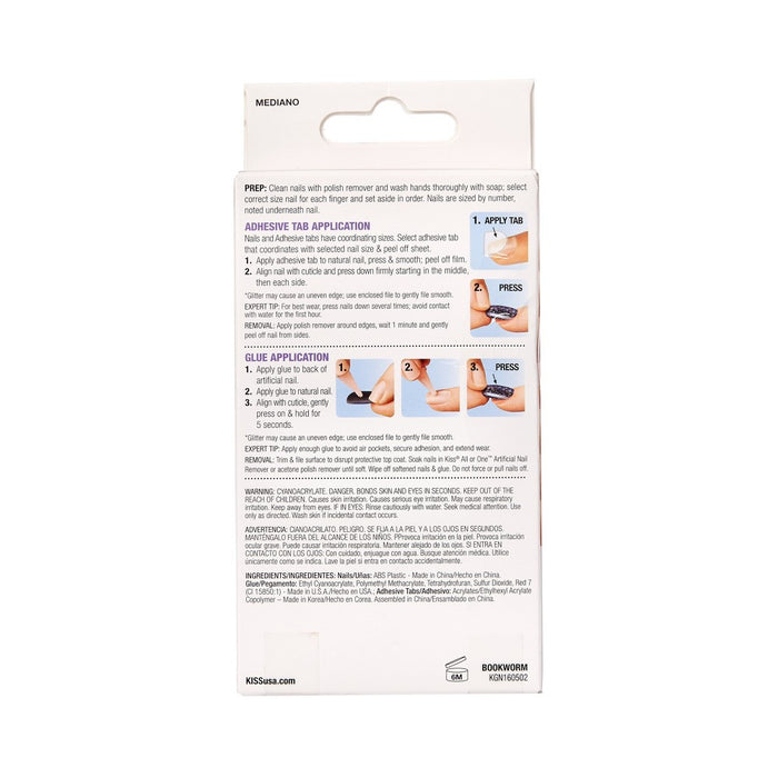 KISS Products Gel Fake Nails - Bookworm - 32ct