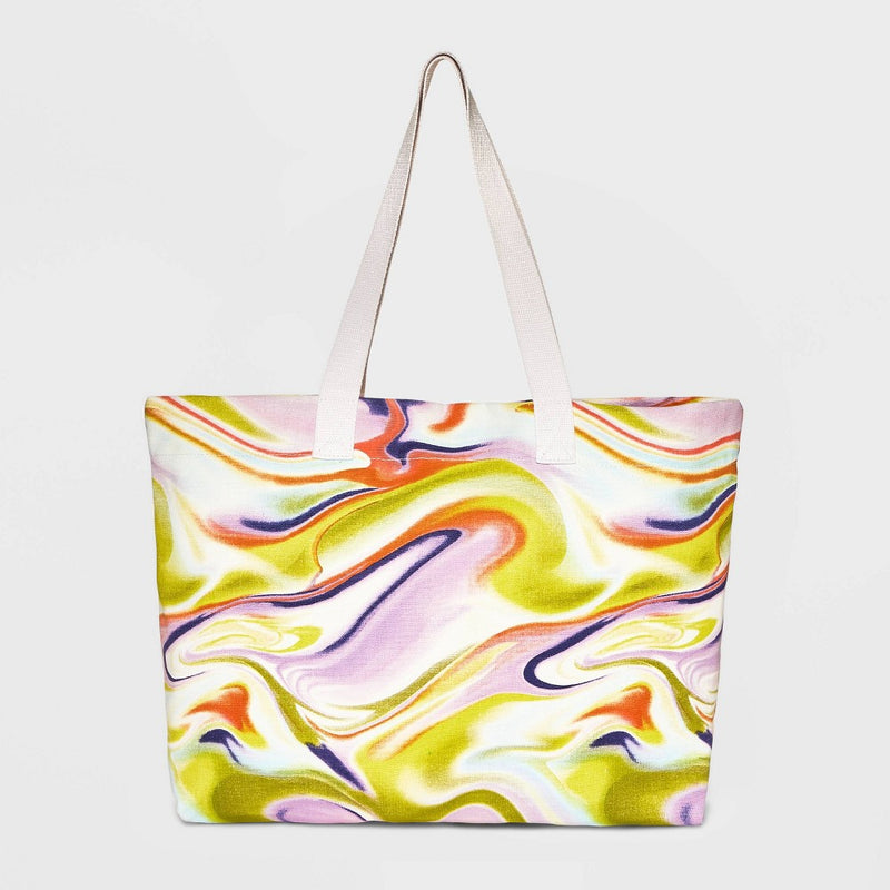 Abstract Print Large Value Tote Handbag - Wild Fable