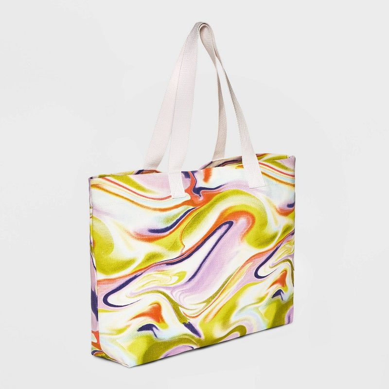 Abstract Print Large Value Tote Handbag - Wild Fable