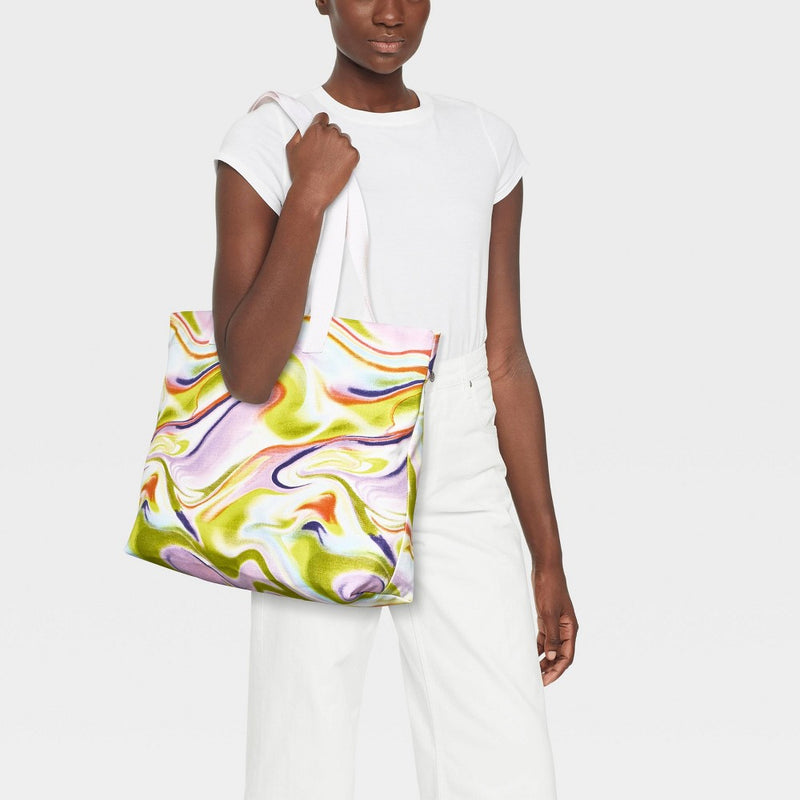 Abstract Print Large Value Tote Handbag - Wild Fable