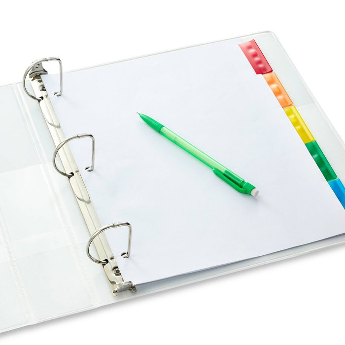 1.5" 3 Ring Binder Clear View White - up & up