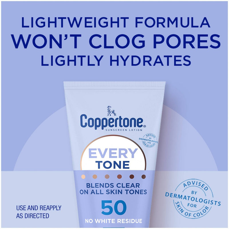 Coppertone Every Tone Sunscreen Lotion - SPF 50 - 7 fl oz
