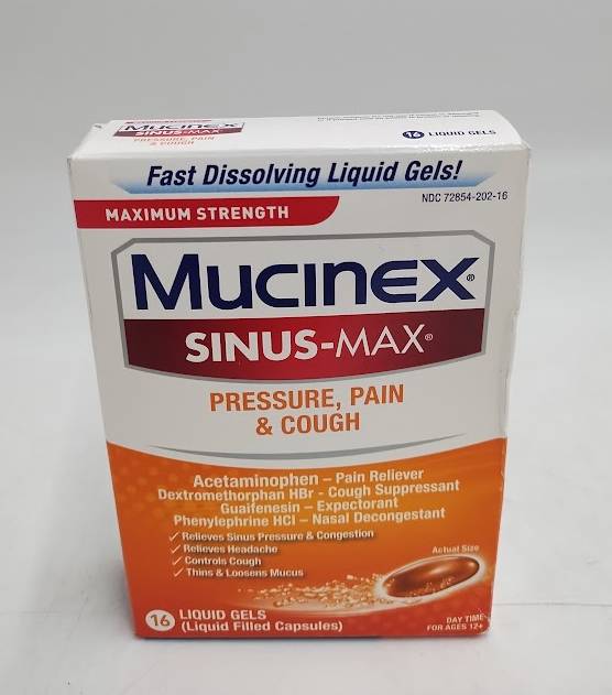 Mucinex Sinus Medicine - Liguid Gels - 16ct EXP: 09/2026