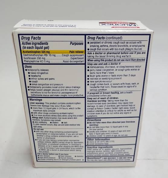Mucinex Sinus Medicine - Liguid Gels - 16ct EXP: 09/2026