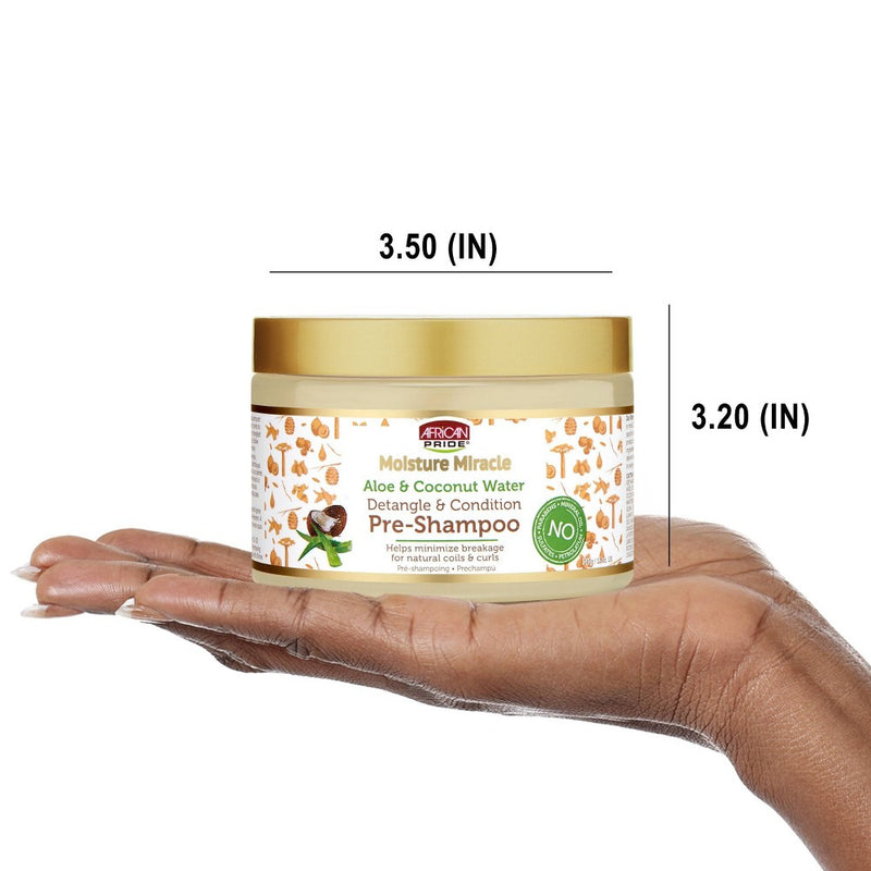 African Pride Moisture Miracle Aloe and Coconut Water Detangle and Condition Pre-Shampoo - 12 fl oz