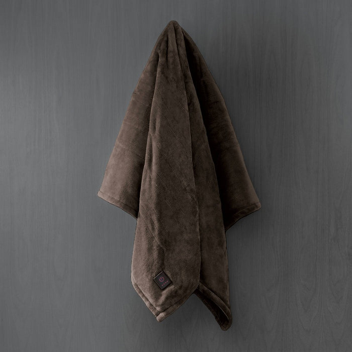 50"x60" Cozy Heated Throw Blanket Deep Brown - Brookstone