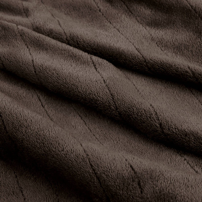50"x60" Cozy Heated Throw Blanket Deep Brown - Brookstone