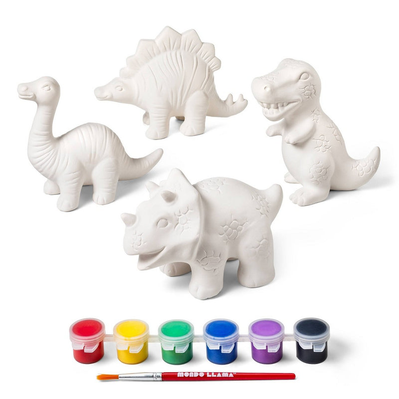 Paint-Your-Own Ceramic Dinosaurs Kit - Mondo Llama
