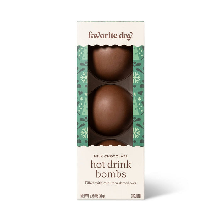 Holiday Hot Chocolate Drink Bombs - 2.75oz/3ct - Favorite Day