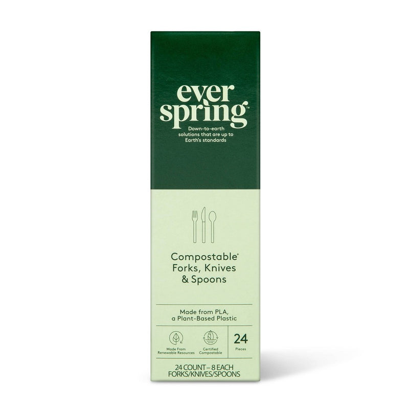 Cutlery Combo Disposable Tableware - 24ct - Everspring