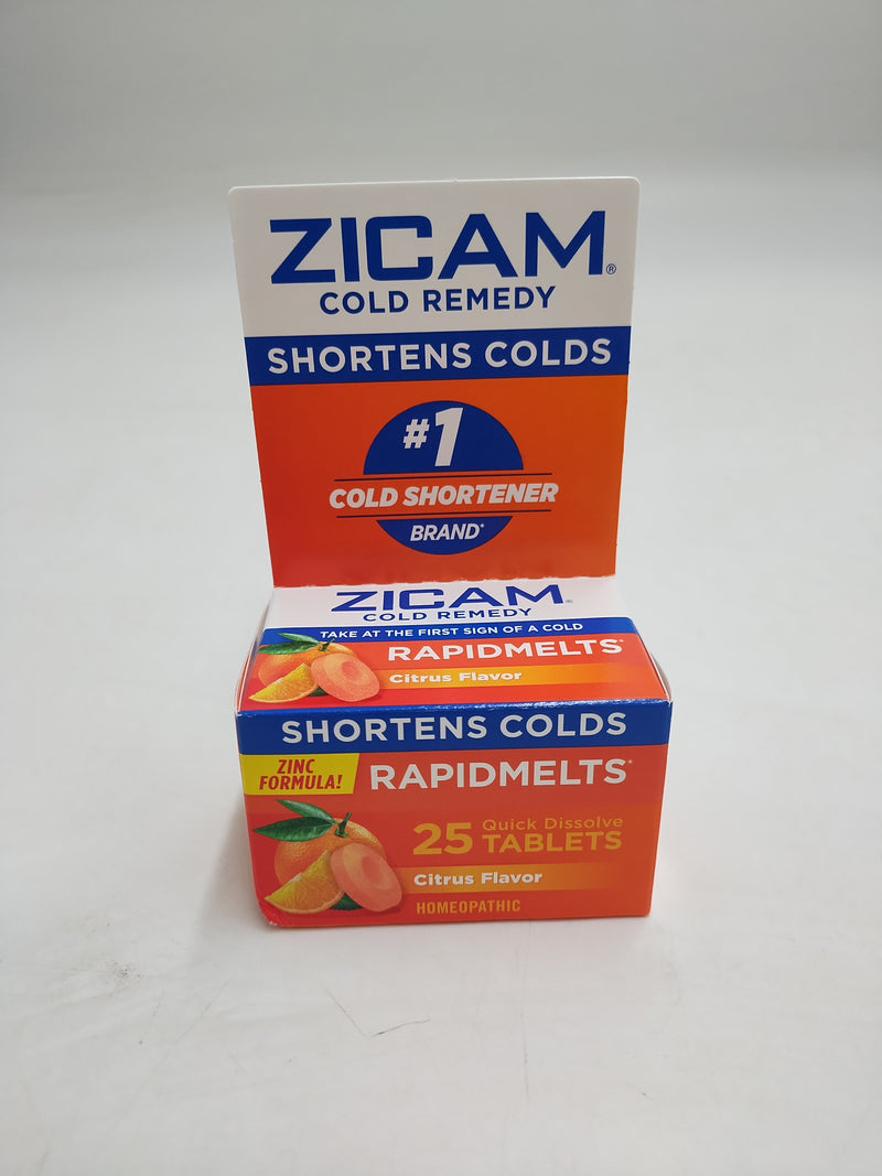 Zicam Zinc Cold Remedy RapidMelts Tablets - Citrus - 25ct - EXP: 04/2027