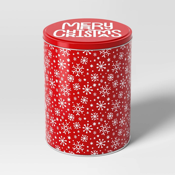 6.75"x6.75" Holiday Tall Tin Merry Christmas Gift Box - Wondershop