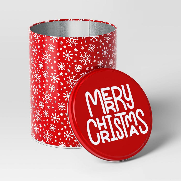 6.75"x6.75" Holiday Tall Tin Merry Christmas Gift Box - Wondershop