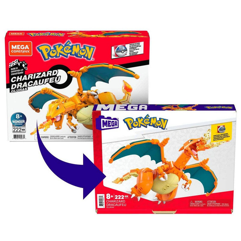 Mega Pokemon Charizard Building Set - 222pcs