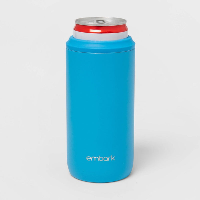 12oz Stainless Steel Slim Can Cooler Cobalt - Embark