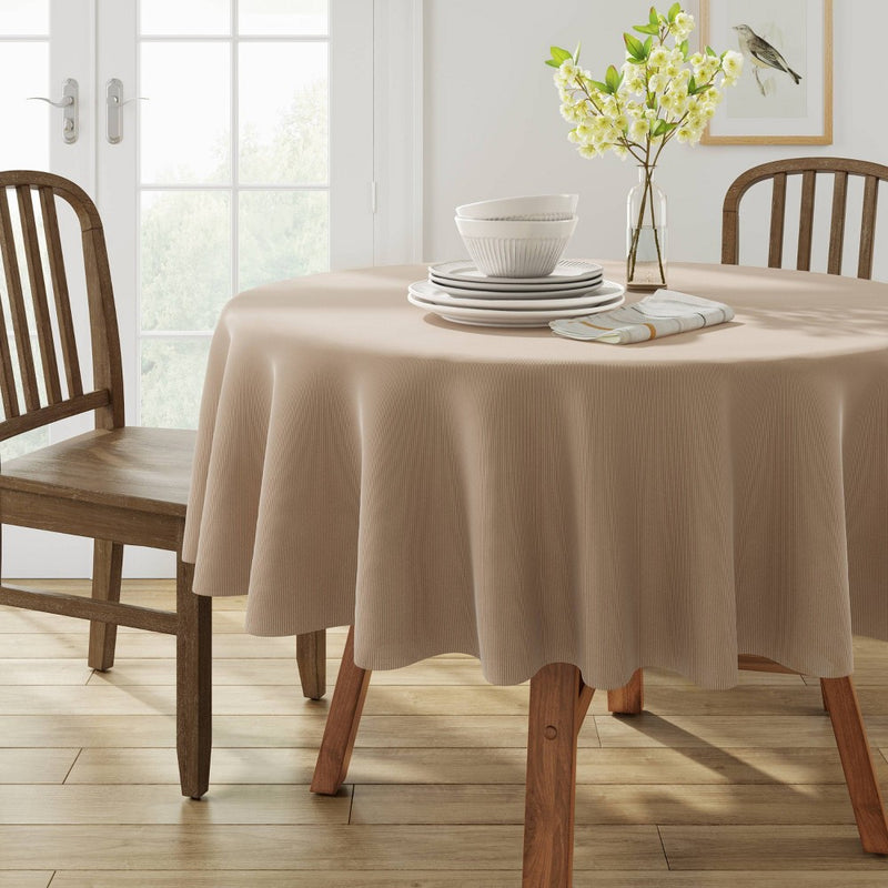 70" Solid Tablecloth Natural - Threshold