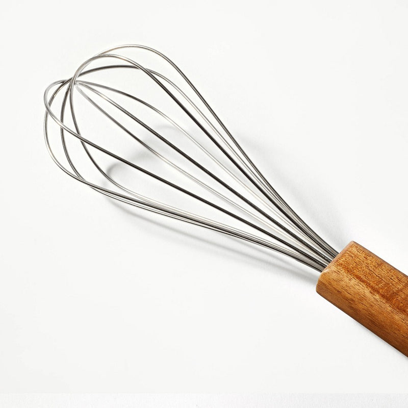 9" Stainless Steel Whisk with Wood Handle Brown - Figmint