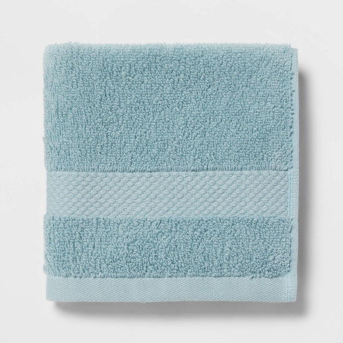 4pc Performance Plus Washcloths Aqua - Threshold