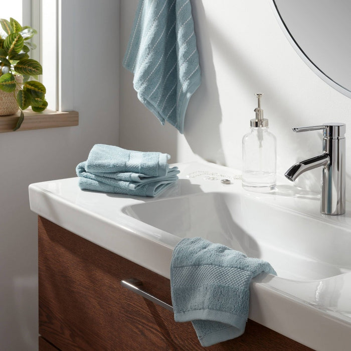 4pc Performance Plus Washcloths Aqua - Threshold
