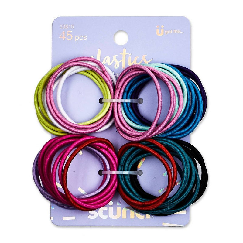 scunci Now No Damage Elastic Hair Ties Assorted Colors - 45ct