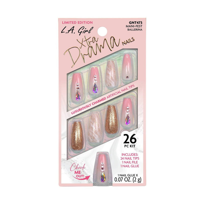L.A. Girl Xtra Drama Fake Nails - Mani-Fest - 26pc