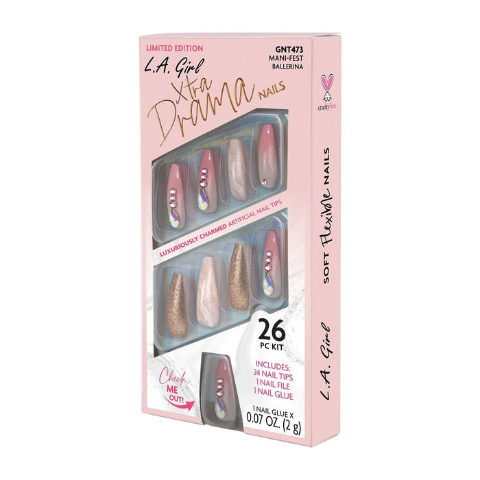 L.A. Girl Xtra Drama Fake Nails - Mani-Fest - 26pc