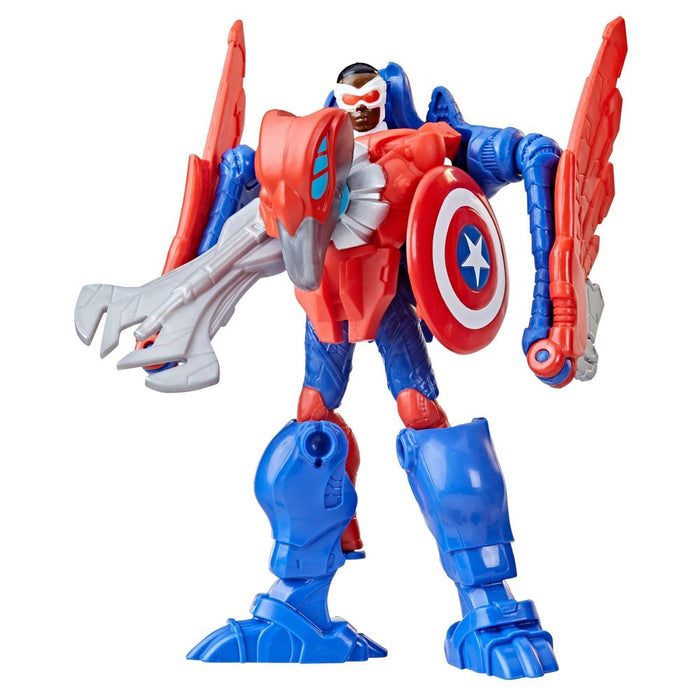 Marvel Mech Strike Mechasaurs Captain America and Redwing Action Figure Set - 2pk