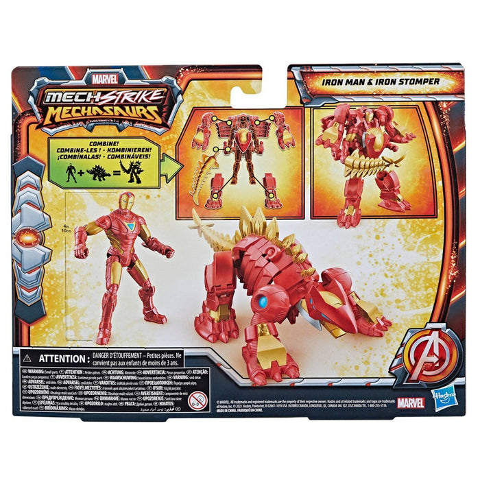 Marvel Mech Strike Mechasaurs Iron Man and Iron Stomper Action Figure Set - 2pk