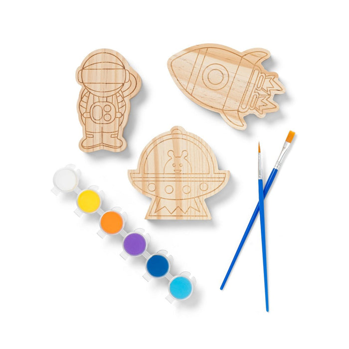 3pk Paint-Your-Own Wood Space Set - Mondo Llama