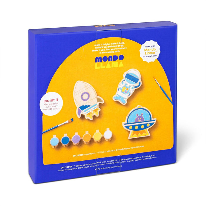 3pk Paint-Your-Own Wood Space Set - Mondo Llama