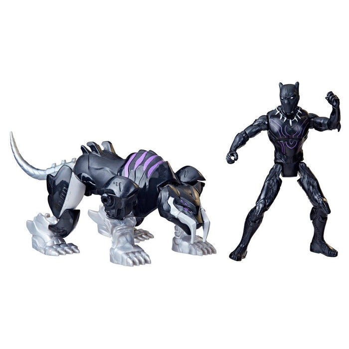 Marvel Mech Strike Mechasaurs Black Panther and Sabre Claw Action Figure Set