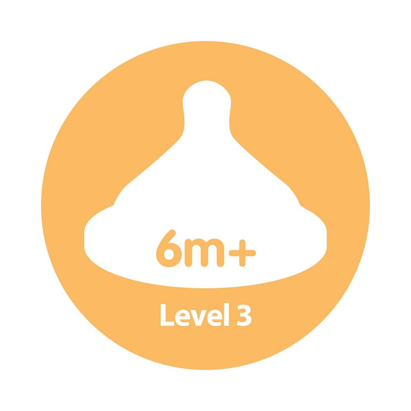 Dr. Brown's Options+ Wide-Neck Baby Bottle Nipple - Level 3 - Fast Flow - 2pk