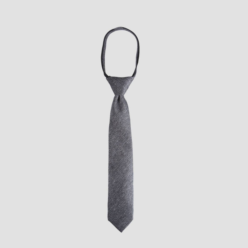 Boys' Woven Zip Necktie - Cat & Jack Gray S/M