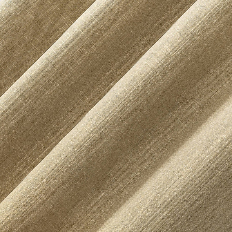 96"x50" Channing Grid Texture Draft Shield Fleece Insulated 100% Blackout Grommet Curtain Panel Soft Gold - Sun Zero